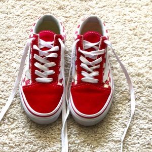 Red checkers vans